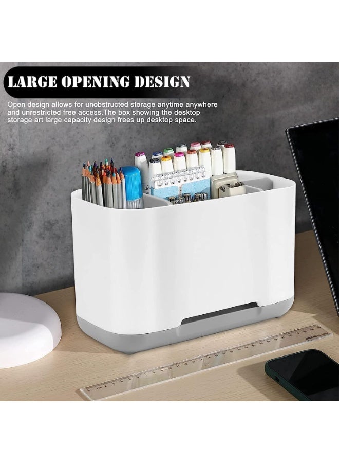 CLENEA Toothbrush Holder with Anti-Slip,Plastic Detachable for Easy Cleaning Multi-Functional Storage,Large Electric Toothbrush and Toothpaste Organizer Caddy for Bathroom Vanity,Sink,Countertop (Grey) - Image 4